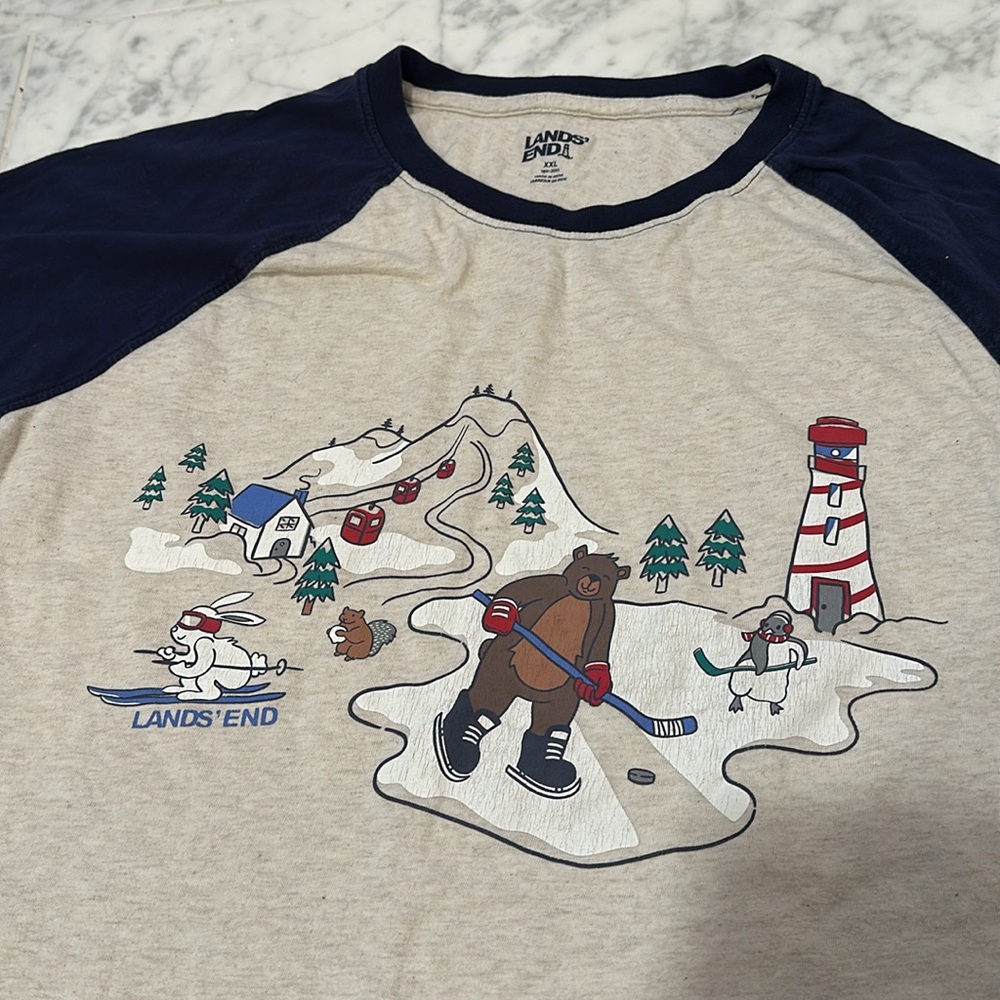 Lands' End Boys' Long Sleeve Tee; Never Worn; XXL Husky / Size (18-20).